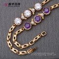 72886 Xuping jewelry fancy multiply colors gold plated bracelet for wedding bridal